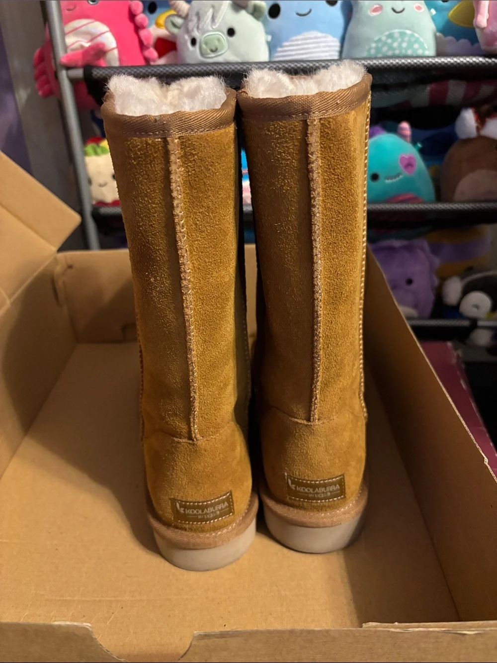 Koolaburra Chestnut Suede Tall Shearling Boots
